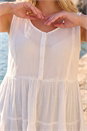 Ivory  Curve Lace Woven Button Vest, Image 4 of 4