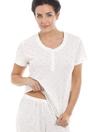 White Glitter Heart Print Lightweight Pyjama Set, Image 5 of 5