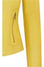 Yellow Slim-Fit Leather Biker Jacket-Tulsa, Image 7 of 7
