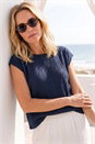 Classic Textured Stretch T-Shirt, Image 1 of 5