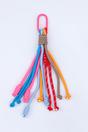 Multi Rainbow Laces Clip On Bag Charm in Multi, Image 1 of 3