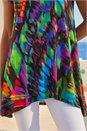 Multi  Abstract Print Hanky Hem Tunic, Image 4 of 4
