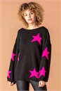 One Size Knitted Star Lounge Jumper, Image 1 of 5