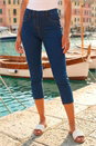 Indigo Cropped Stretch Denim Jegging, Image 2 of 4