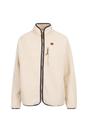 White Quake Leather Trim Fleece Jacket, Image 1 of 4