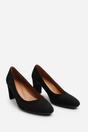 Black 'Nolan' Suede Mid Block Heel Court Shoe, Image 4 of 6