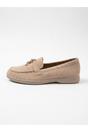 Khaki iKrush Khaki Camille Womens Suede Padlock Charm Loafers, Image 4 of 4
