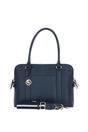 Navy Ashwood Leather Navy 'Cuore di Cuoio' 3 Section Large Leather Handbag, Image 1 of 4