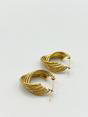 Gold Ribbed Hoops, Image 5 of 5
