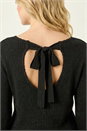 Black Tie Back Knit Jumper, Image 5 of 5