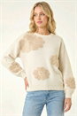 Ivory Floral Faux Pearl Knit Jumper, Image 4 of 5