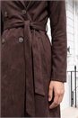 Dark Brown Petite Trench Coat, Image 4 of 4