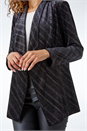 Black Shimmer Detail Waterfall Jacket, Image 5 of 5