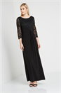 Black Lace Embellished Maxi Dress, Image 1 of 4