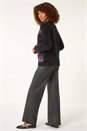 Purple Colour Block Fluffy Knit Jumper, Image 4 of 5