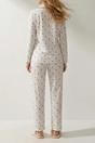 Multi Animal Print Piped Revere Collar Long Sleeve Pyjama Set, Image 3 of 3