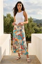 Light Blue  Paisley Print Midi Skirt, Image 1 of 4