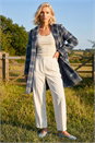 Navy  Petite Check Coat, Image 3 of 5