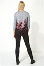 PINK Floral Border Print Top, Image 3 of 4