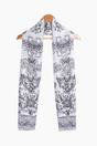Black Vintage Floral Lightweight Scarf, Image 2 of 4