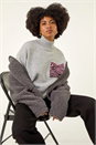 Light Grey Animal Print Pocket Knit Jumper, Image 4 of 5