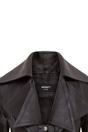 Black Infinity Leather Black Gothic Edwardian Leather Jacket-Sandvika, Image 5 of 6