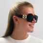 Black Versace Black Square Black Dark Grey Sunglasses, Image 5 of 6