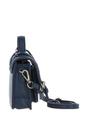 Navy Stylish Real Leather Small Satchel Bag, Image 4 of 4