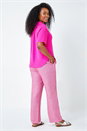 PINK Petite Button Up Pocket Shirt, Image 3 of 5