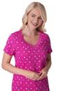 Fuchsia Camille Lingerie Fuchsia Multicoloured Star Print Cotton Nightshirt, Image 5 of 5