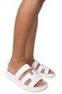 White Lucille Cut Out Open Toe Strappy Sandals, Image 1 of 8