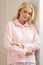 Pink Camille Lingerie Pink Classic Button Bed Jacket, Image 6 of 7