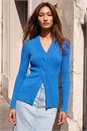 Blue Cable Rib Knit Jumper, Image 1 of 4