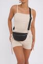 Black Black Silver Zip Cross body Bag - Eden, Image 2 of 2