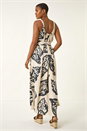 Ivory  Strappy Shell Print Maxi Dress, Image 3 of 5