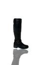 Black iKrush Black Nina Faux Leather Buckle Knee High Boots, Image 6 of 8