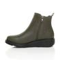 Khaki Low Wedge Comfort Ankle Chelsea Boots, Image 3 of 6