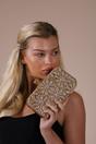 Gold Daisy Embellished Clutch Bag, Image 1 of 1