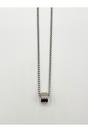 Silver Chain Necklace with Ring Charm, Image 2 of 5