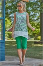 Emerald Stretch Knee Length Shorts, Image 4 of 4