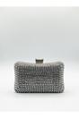 Silver Silver Diamante Clutch Bag, Image 1 of 6
