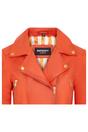 Orange Cropped Brando Leather Biker Jacket, Image 6 of 7