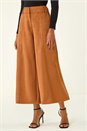 Tan Soft Faux Suede Culotte, Image 1 of 6