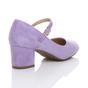 Lilac AJVANI Lilac Mid Block Heel Mary Jane Court Shoes, Image 4 of 5