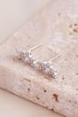 Silver Sterling Silver CZ Hydrangea Floral Studs, Image 3 of 3