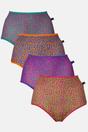 Multi Pack of Four "Wild Cat" Bamboo Full Briefs, Image 1 of 7
