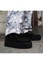 Black TUK Footwear Black Viva High Creeper Goth Shoes - AV7757, Image 7 of 7