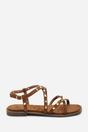 Brown 'Montana' Gladiator Sandal With Stud Detail, Image 2 of 6