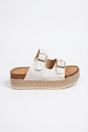 White iKrush White Isla Womens Sequin Platform Espadrille Sandals, Image 4 of 6