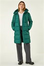 Forest  Longline Padded Hooded Coat, Image 2 of 5